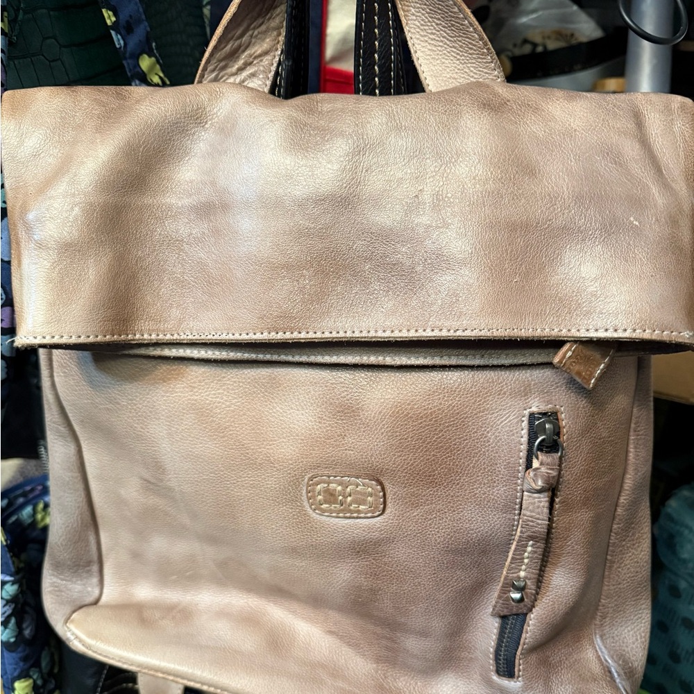Bed Stu Leather Howie Flapover Leather Backpack Brown Retail $365